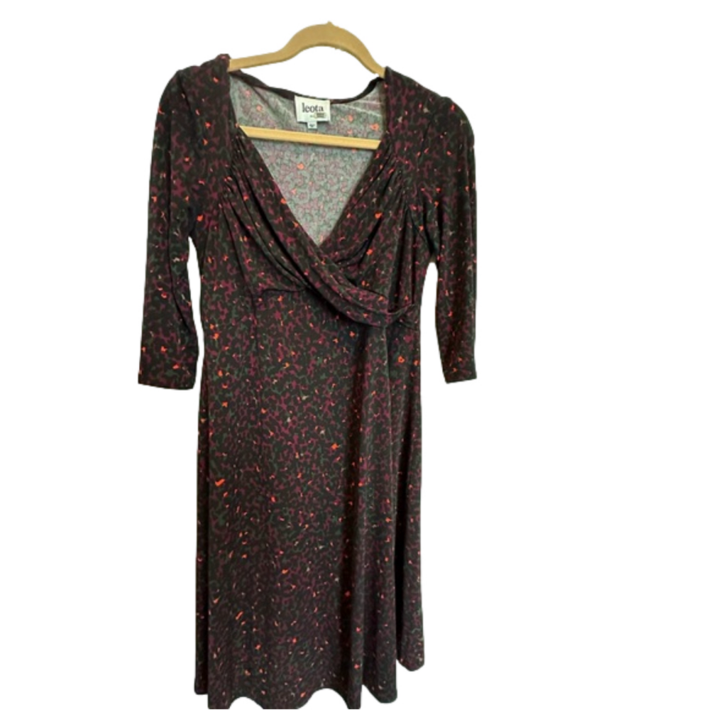 Leota retro leopard print dress |S